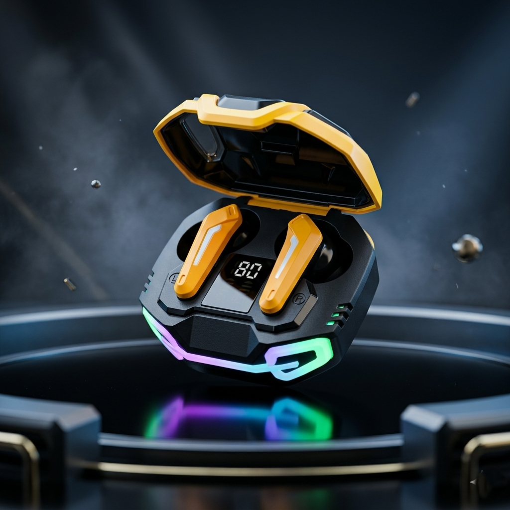 Pro28MAX Gaming TWS Earbuds - Ultra Low Latency Bluetooth 5.4 RGB