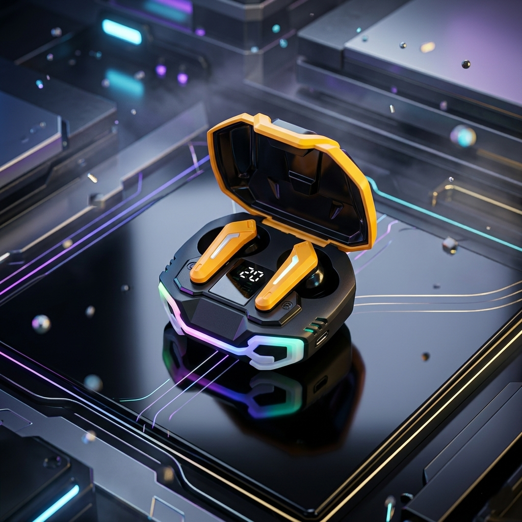 Pro28MAX Gaming TWS Earbuds - Ultra Low Latency Bluetooth 5.4 RGB