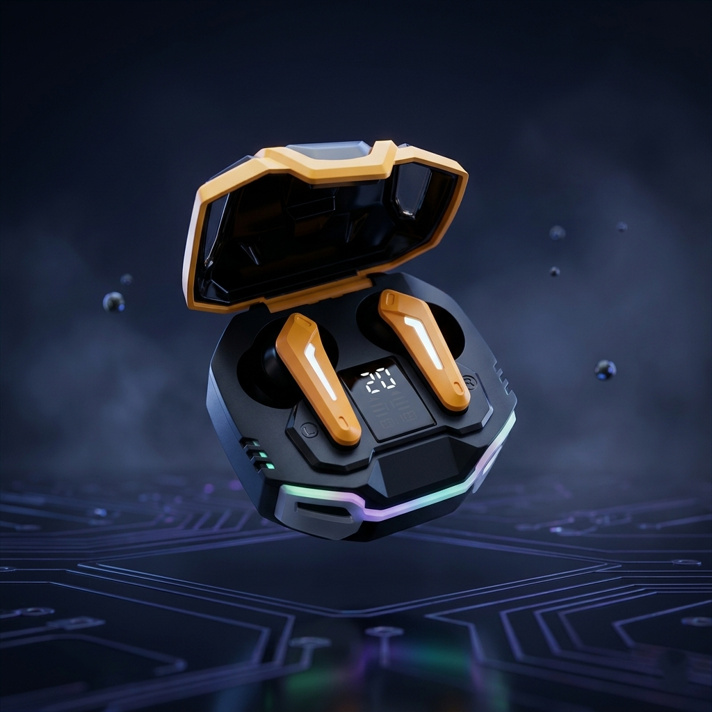 Pro28MAX Gaming TWS Earbuds - Ultra Low Latency Bluetooth 5.4 RGB