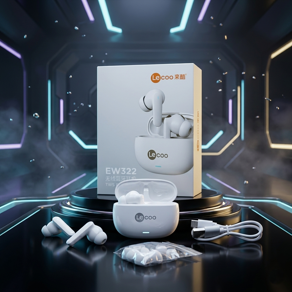 Lecoo EW322 TWS Wireless Earbuds - Hi-Fi Stereo Bluetooth 5.3 Earphones