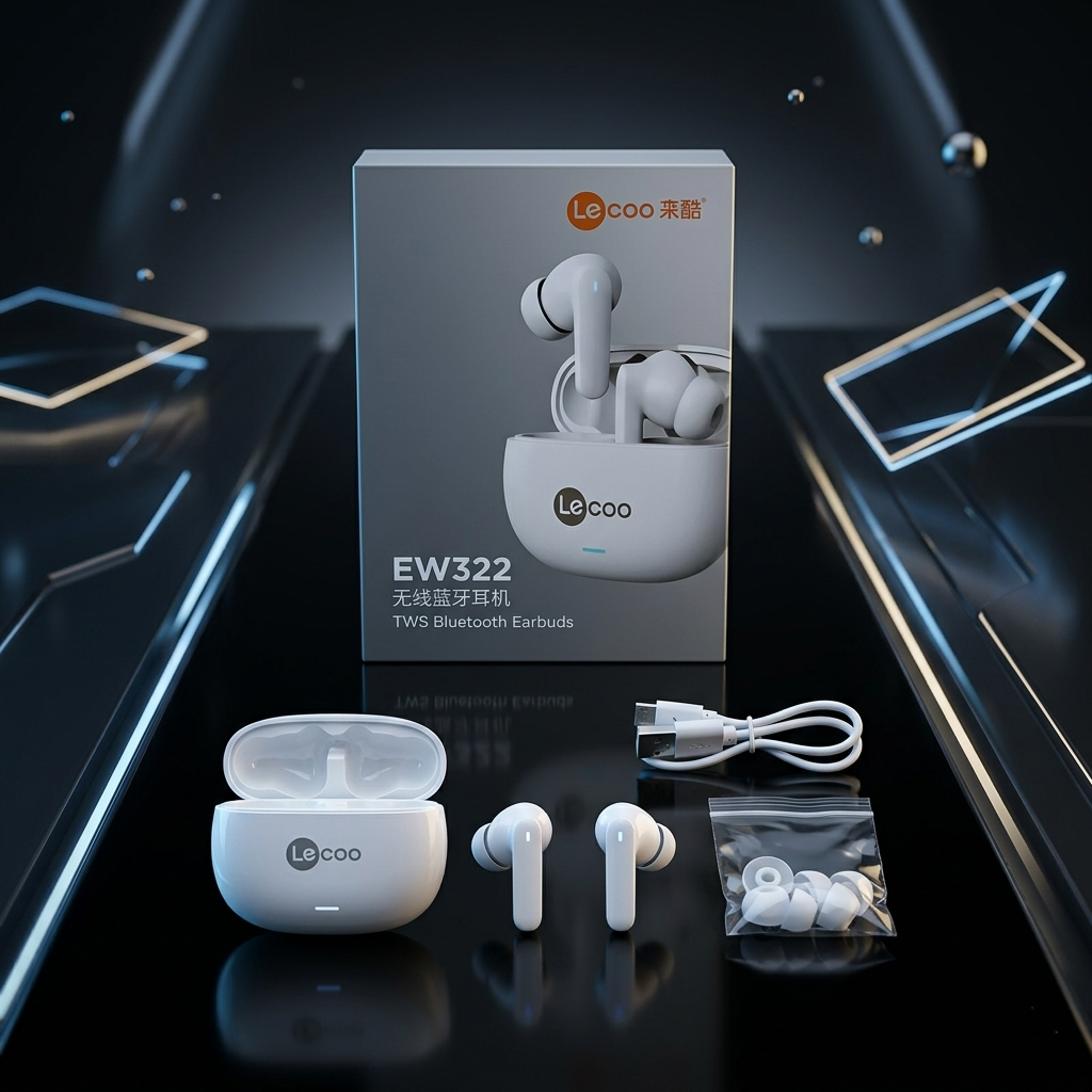 Lecoo EW322 TWS Wireless Earbuds - Hi-Fi Stereo Bluetooth 5.3 Earphones