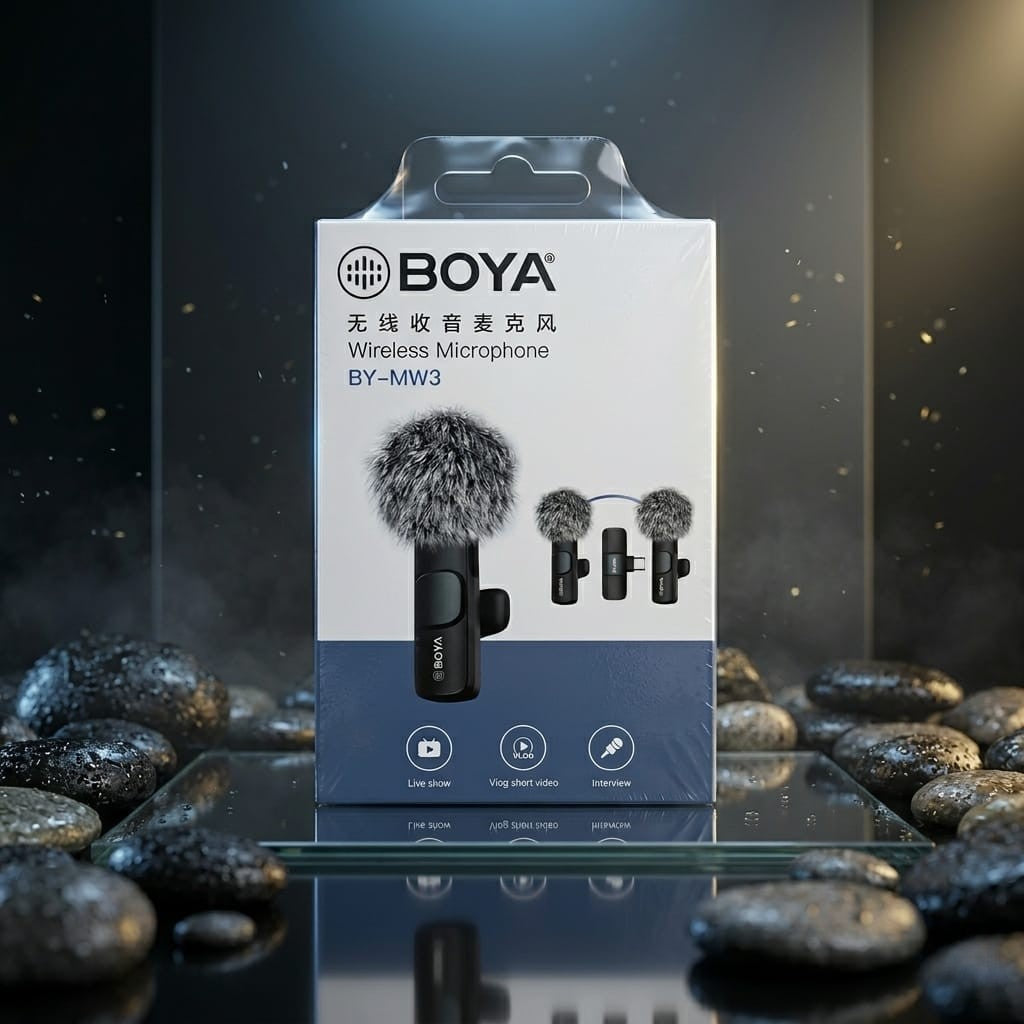 BOYA BY-MW3 Wireless Lavalier Microphone | Dual Mic for Type-C Android