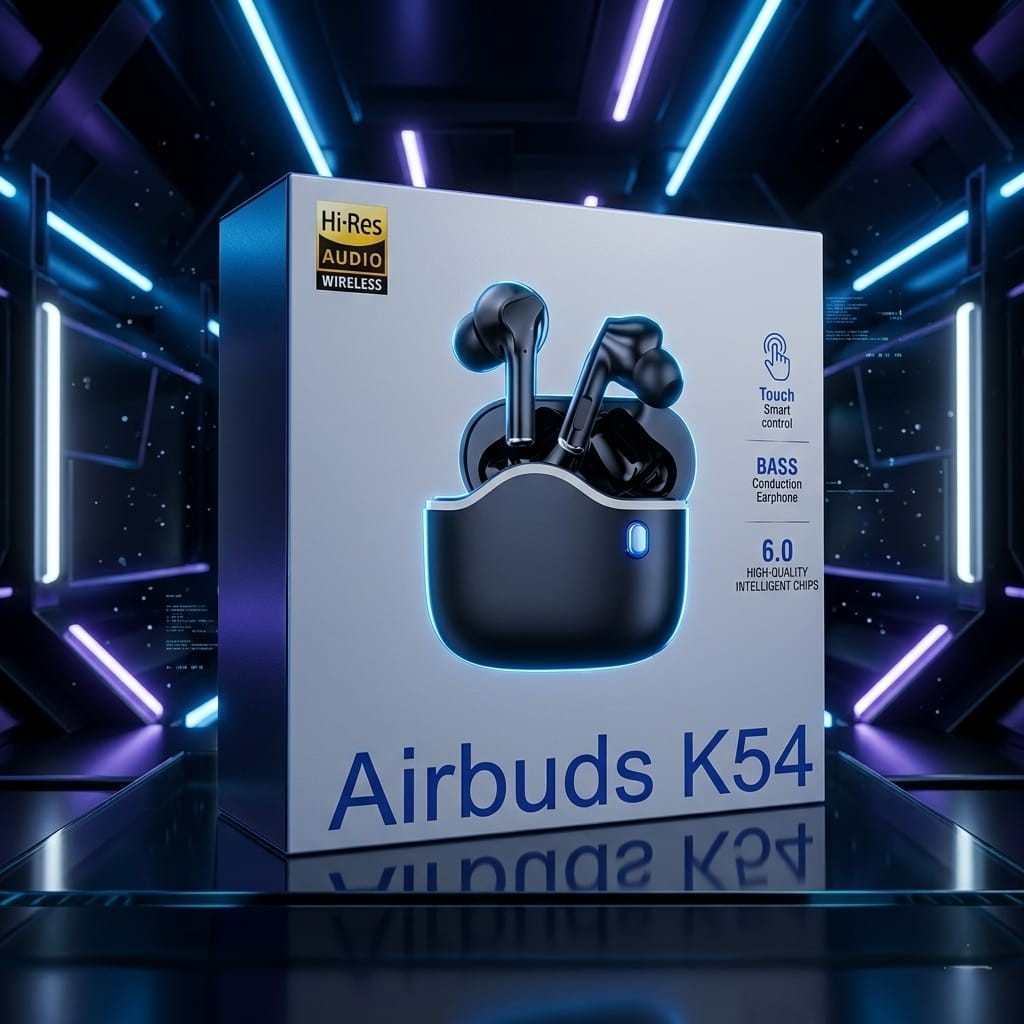 Airbuds K54 Hi-Res Wireless Earbuds | Bass Conduction Earphones